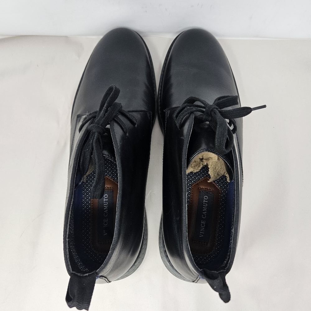 Vince Camuto Stuwert Men Chukka Boots sz 12M Black Leather Upper Casual Comfort - Picture 7 of 13